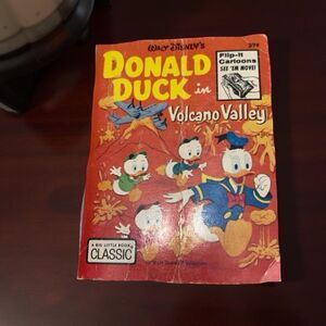 Vintage 1973 Donald Duck in Volcano Valley Paperback Book